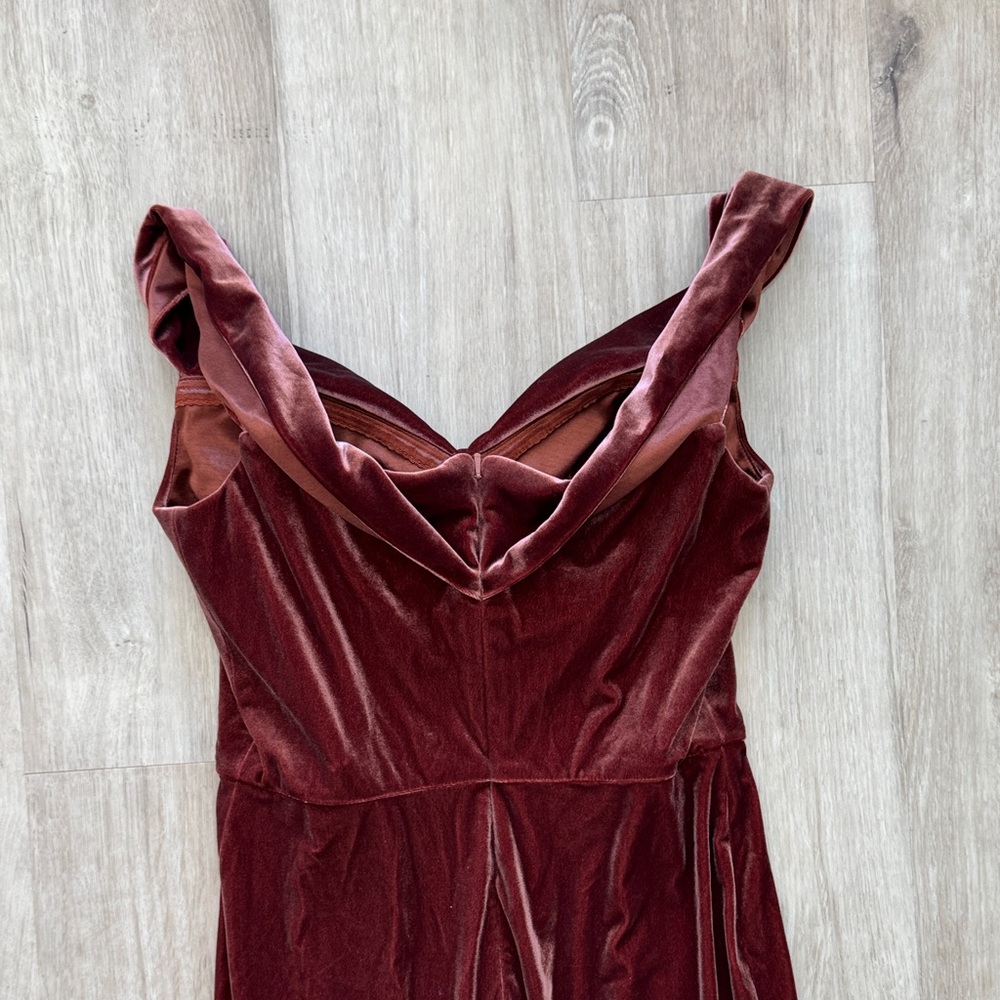 Revelry Bardot Velvet Dress sz 6 - Picture 11 of 14